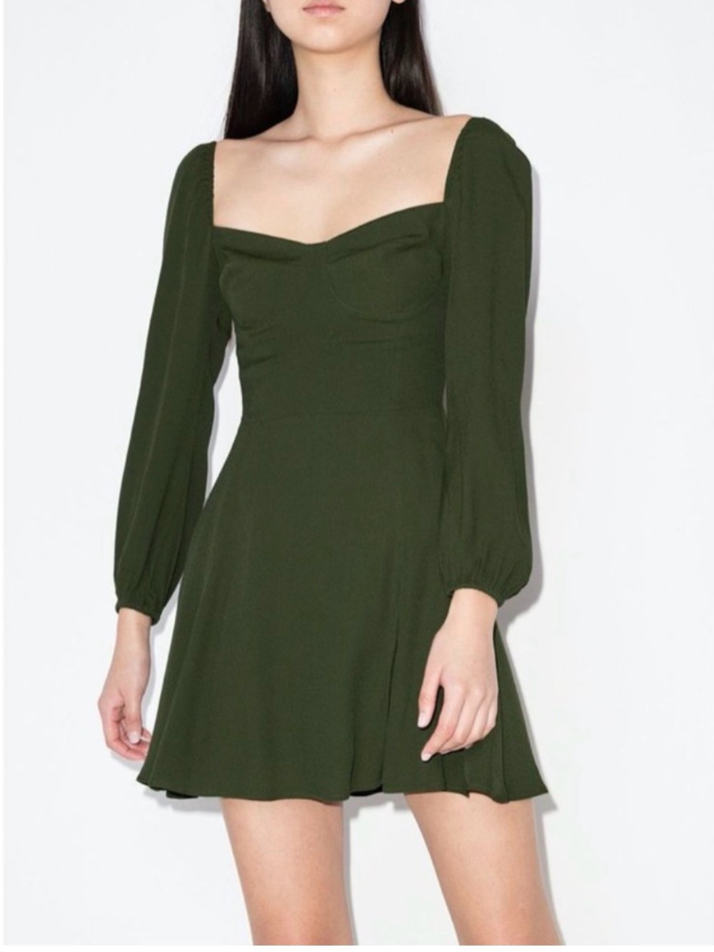 Reformation Mochi Dress Fern Green Size 10 NWT